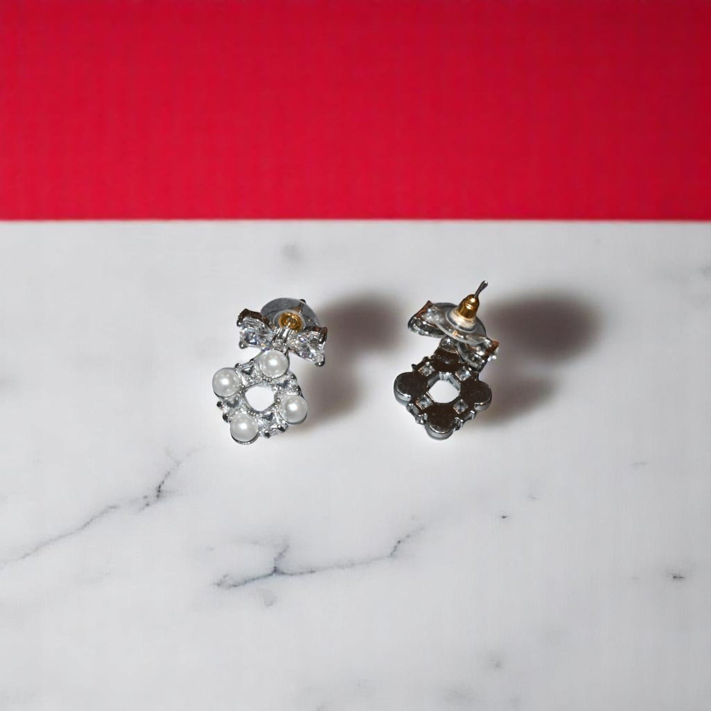 Zircon Synthetic Pearl Studs
