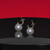 Synthetic Big Pearl Dangler Studs