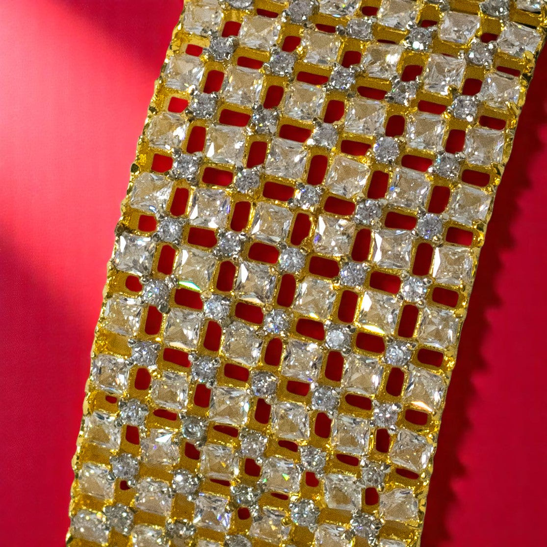 Zirconia Gold Polish Bracelet