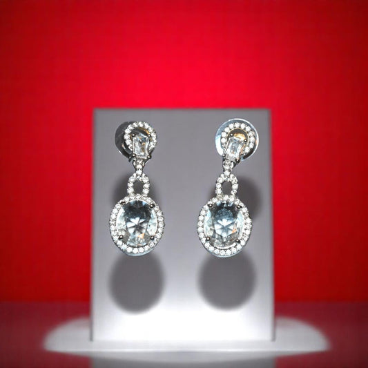 Zircon white Gemstone Earrings