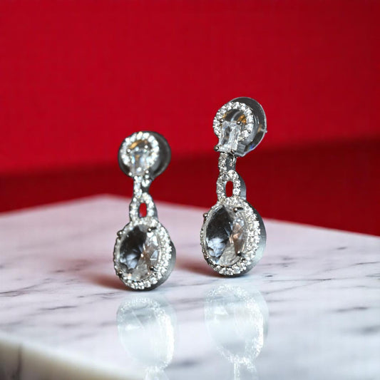 Zircon white Gemstone Earrings