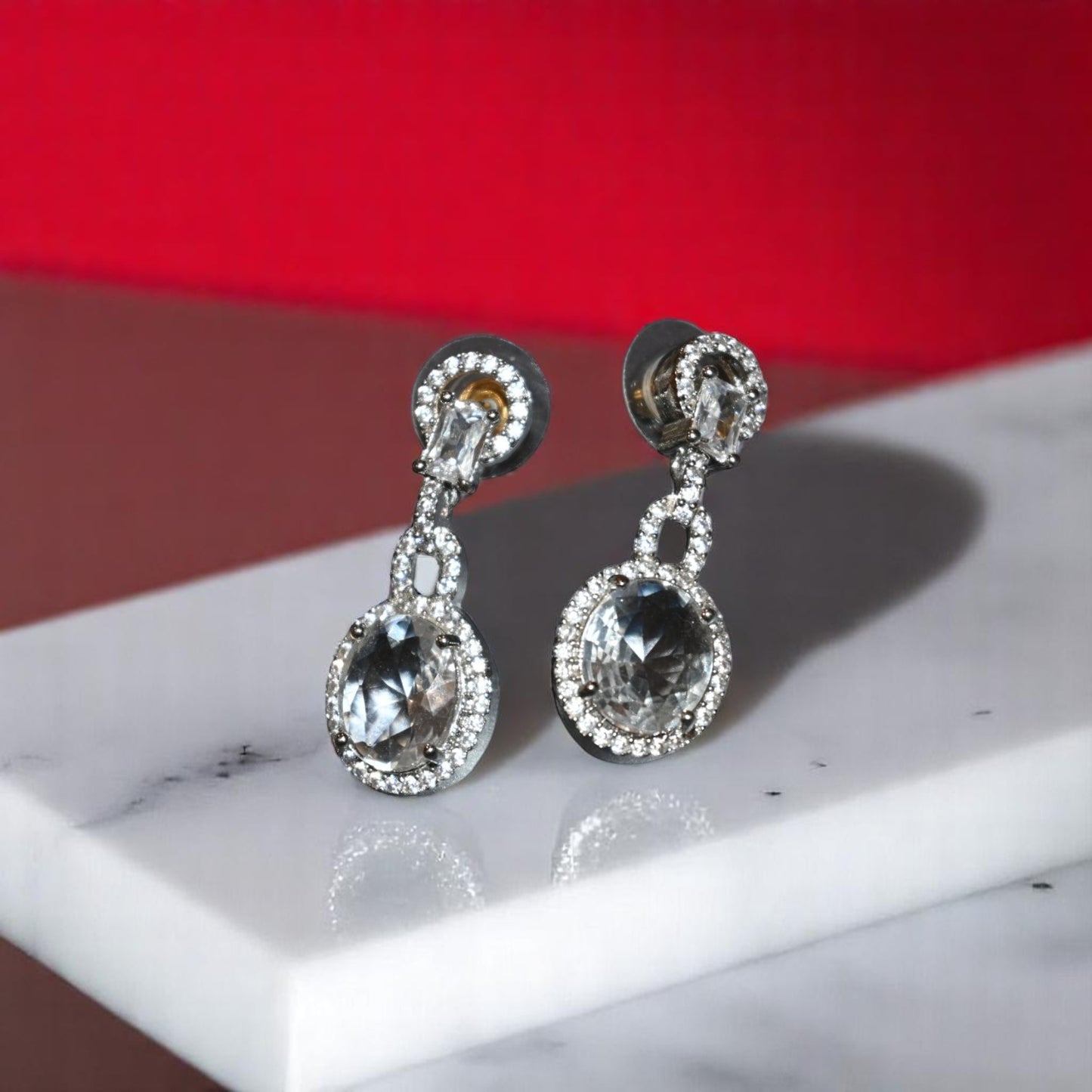 Zircon white Gemstone Earrings