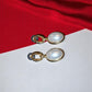 Synthetic Pearl Gold Polish Earrings