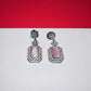 Zircon Baby Pink Long Earrings