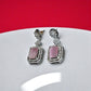 Zircon Baby Pink Long Earrings