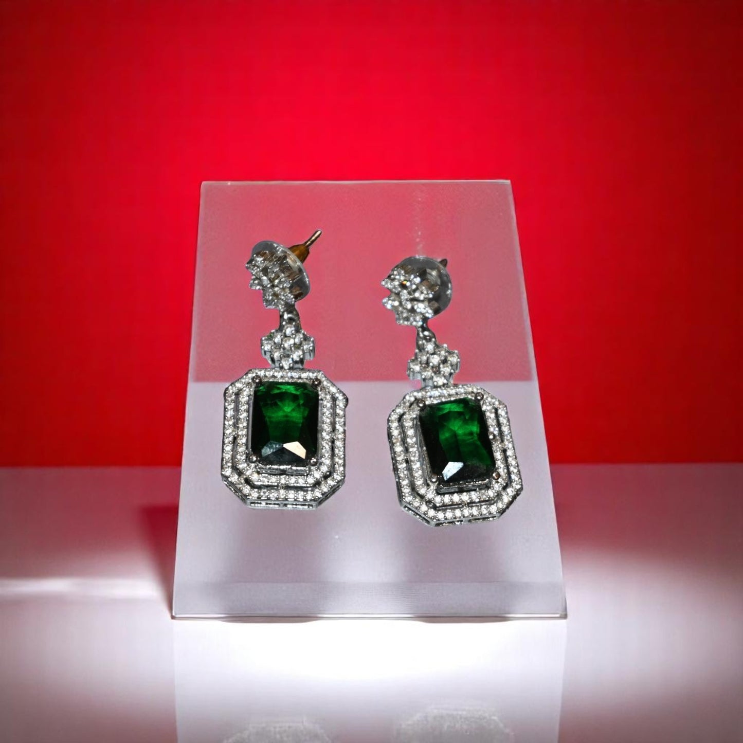Zircon Green Gemstone Earrings