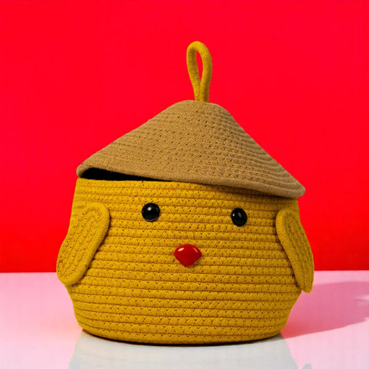 Cute Bunny Yellow Rope Storage Box