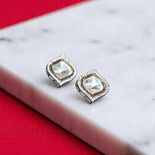 White Gemstone Studs