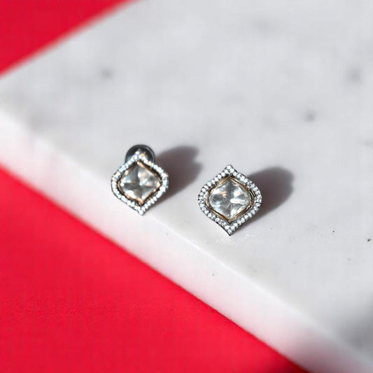 White Gemstone Studs