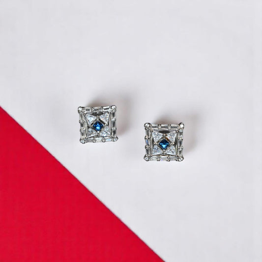 Zircon Blue Stone Studs