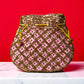 Sequence Pink Potli Bag