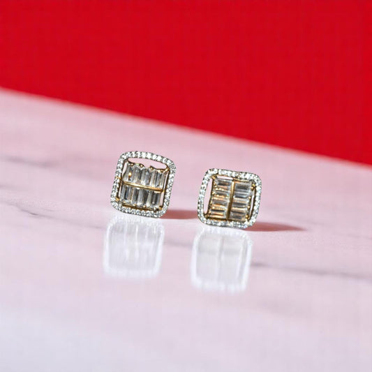 Swarovski Cushion Shape Studs