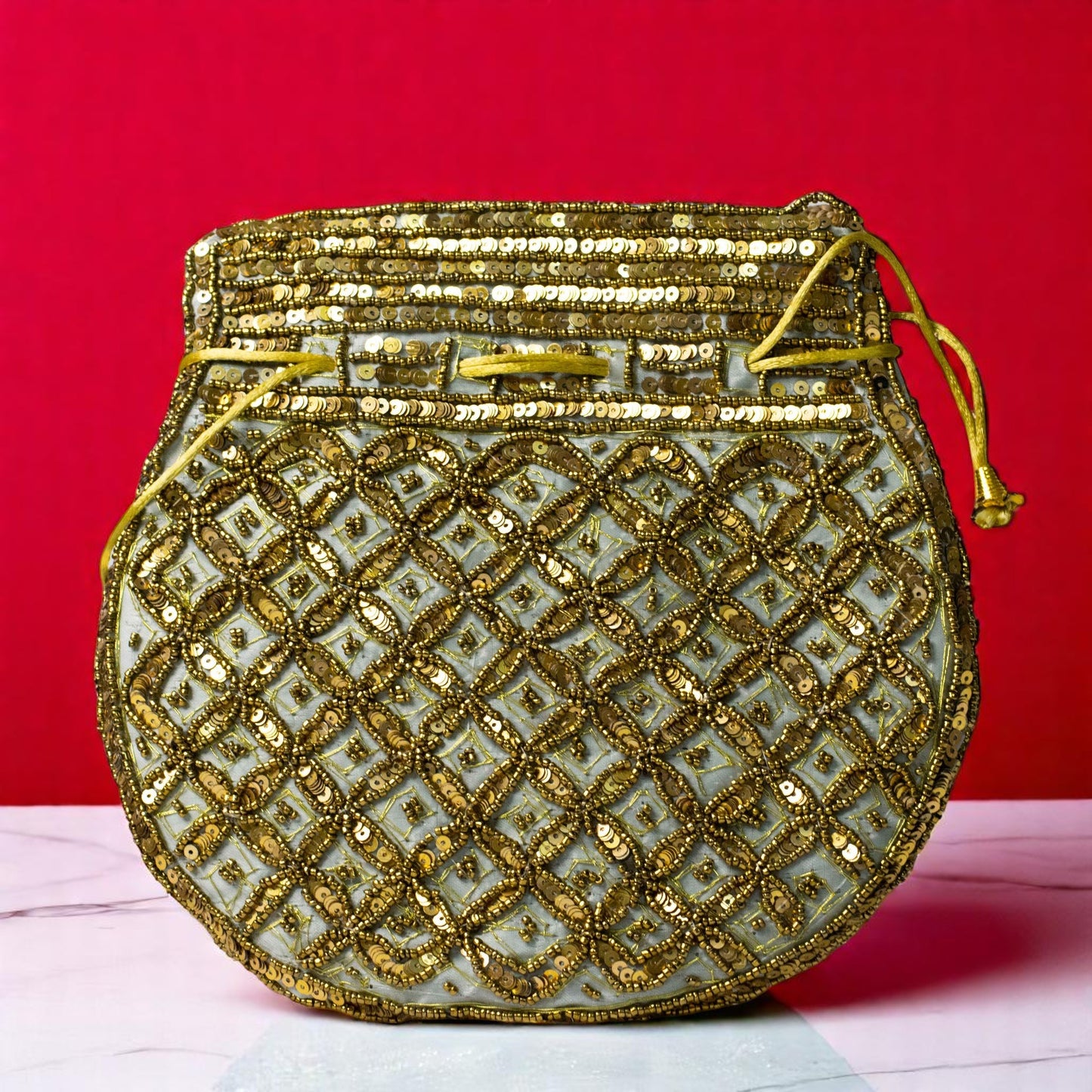 Sequence Grey Potli Bags