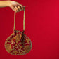 Zari Mehroon Potli Bag