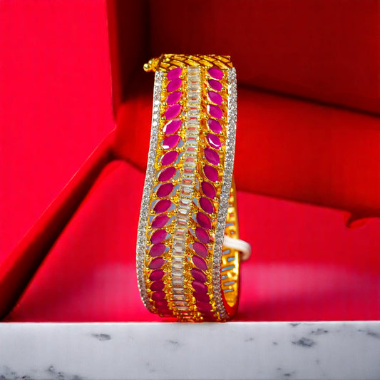 Zirconia Gold Polish Rubia Bracelet