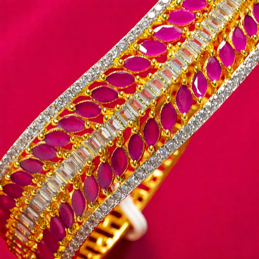Zirconia Gold Polish Rubia Bracelet