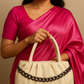 White leather handbag with sling