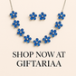 Blue Floral Necklace Set