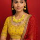 Lemon Yellow Handmade Floral Haldi-Mehendi Bridal Jewelry Set