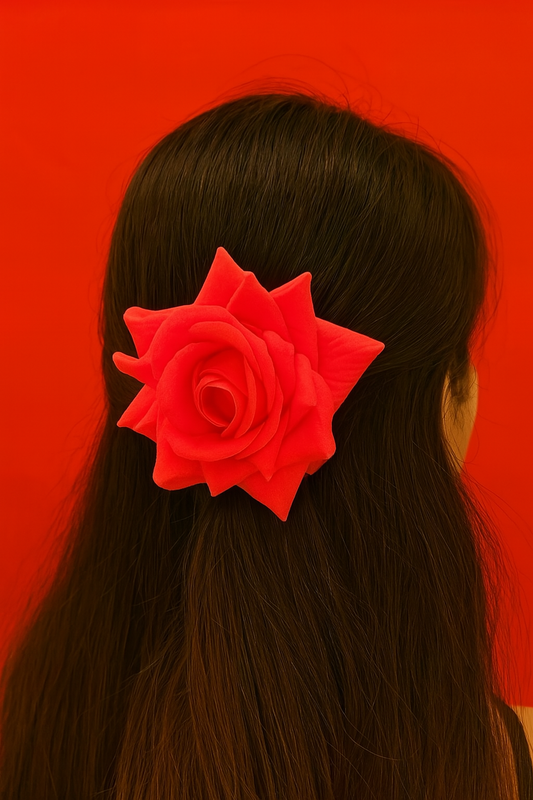 Rose Velvet Hair Clip