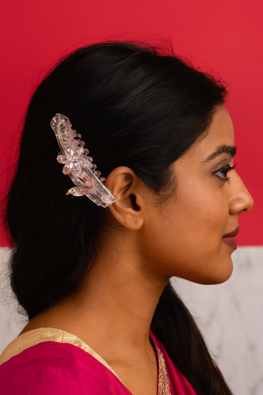 Pink Stones Hair Clip