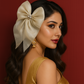 Organza Off White Bow Clip