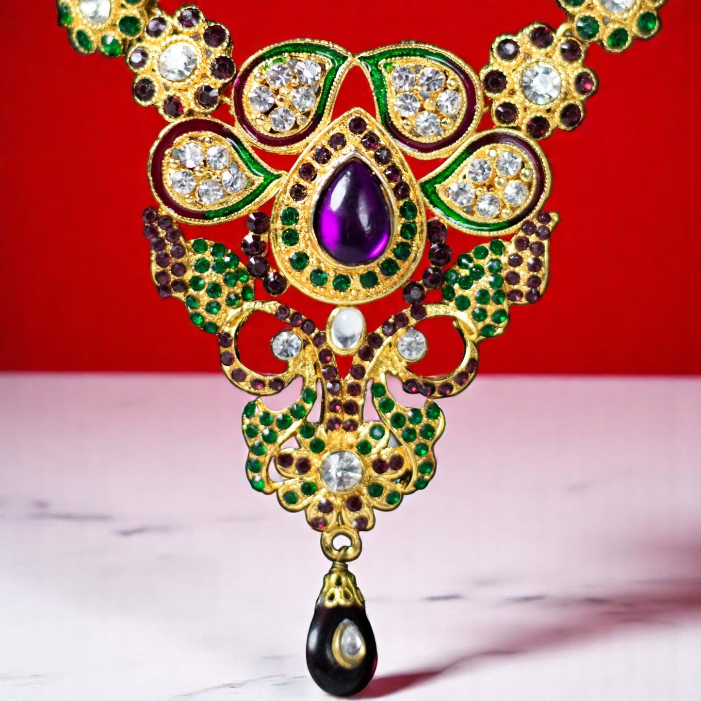 Meenakari Kundan Necklace Set