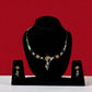 Flower Indo Western Zircon Necklace Set