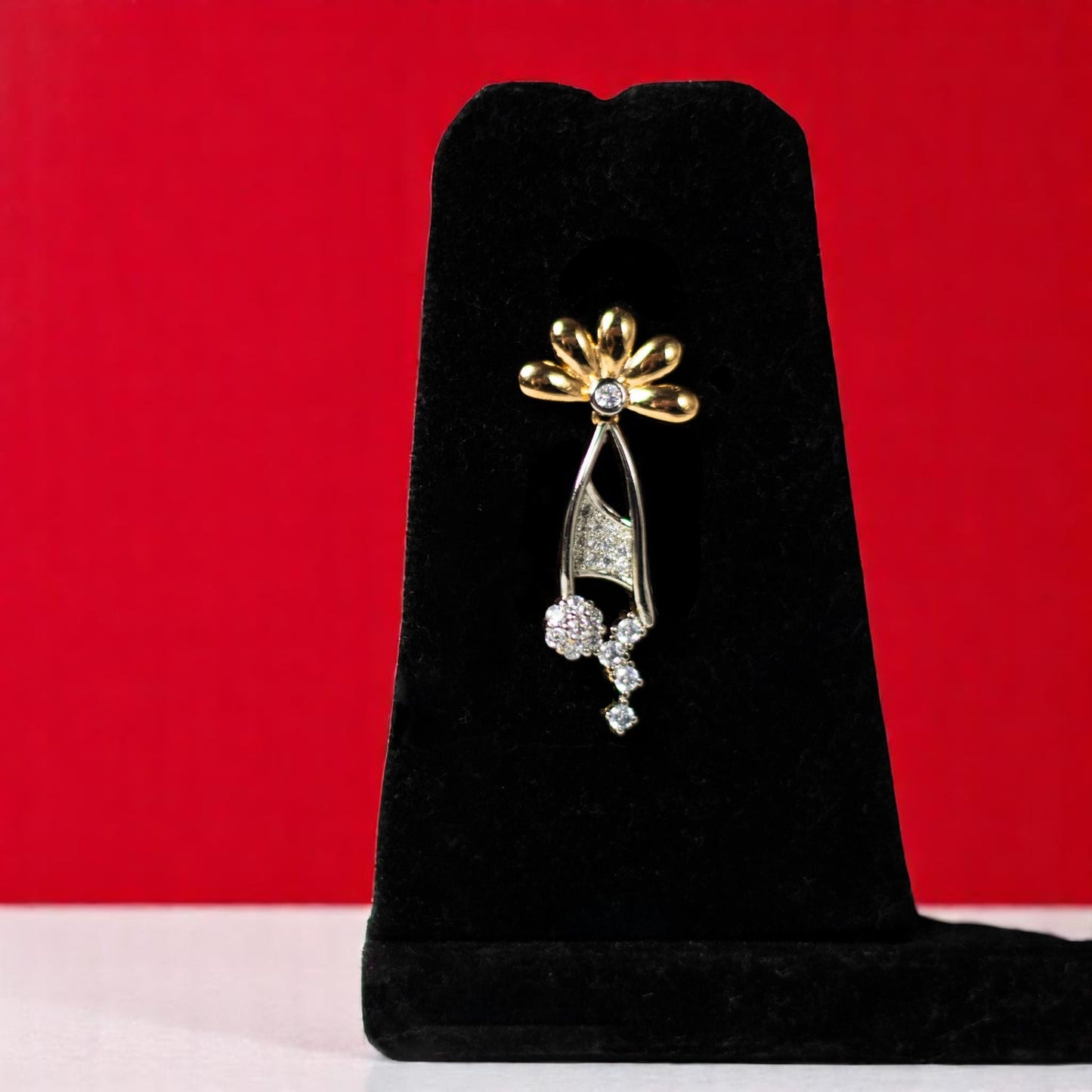 Flower Indo Western Zircon Necklace Set