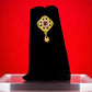 Gold Polish Zircon Pendant Set with Chain