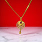Gold Polish Zircon Pendant Set 002