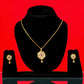 Gold Polish Zircon Pendant Set 003