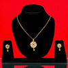 Gold Polish Zircon Pendant Set 003