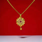 Gold Polish Zircon Pendant Set 003