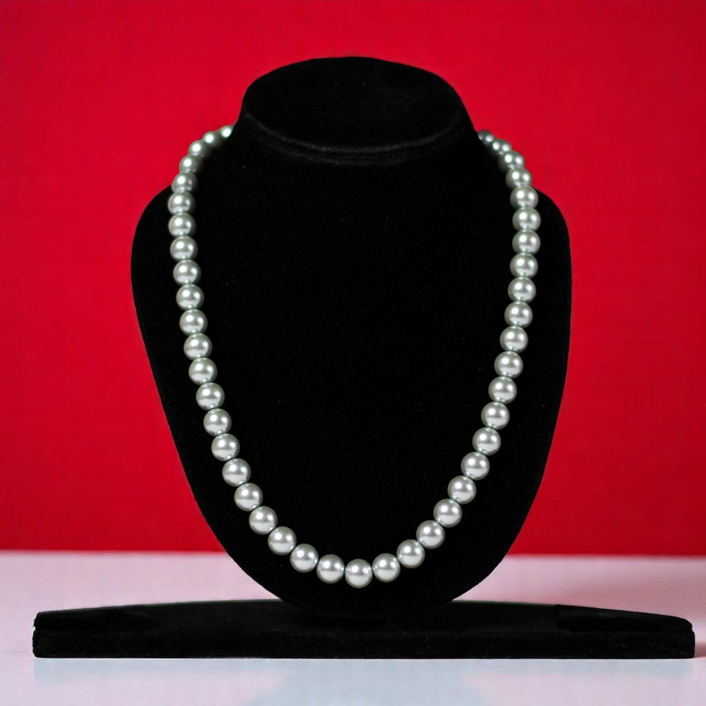 Sea Green Synthetic Single Strand Mala