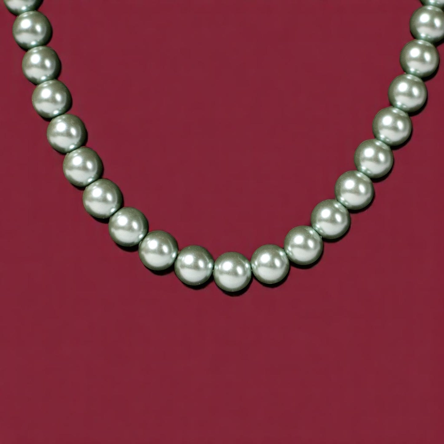 Sea Green Synthetic Single Strand Mala