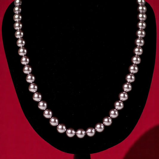 Copper Synthetic Pearl Single Strand Mala