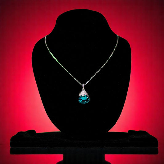 Swarovski Aqua Crystal Pendant - Imitation Jewellery