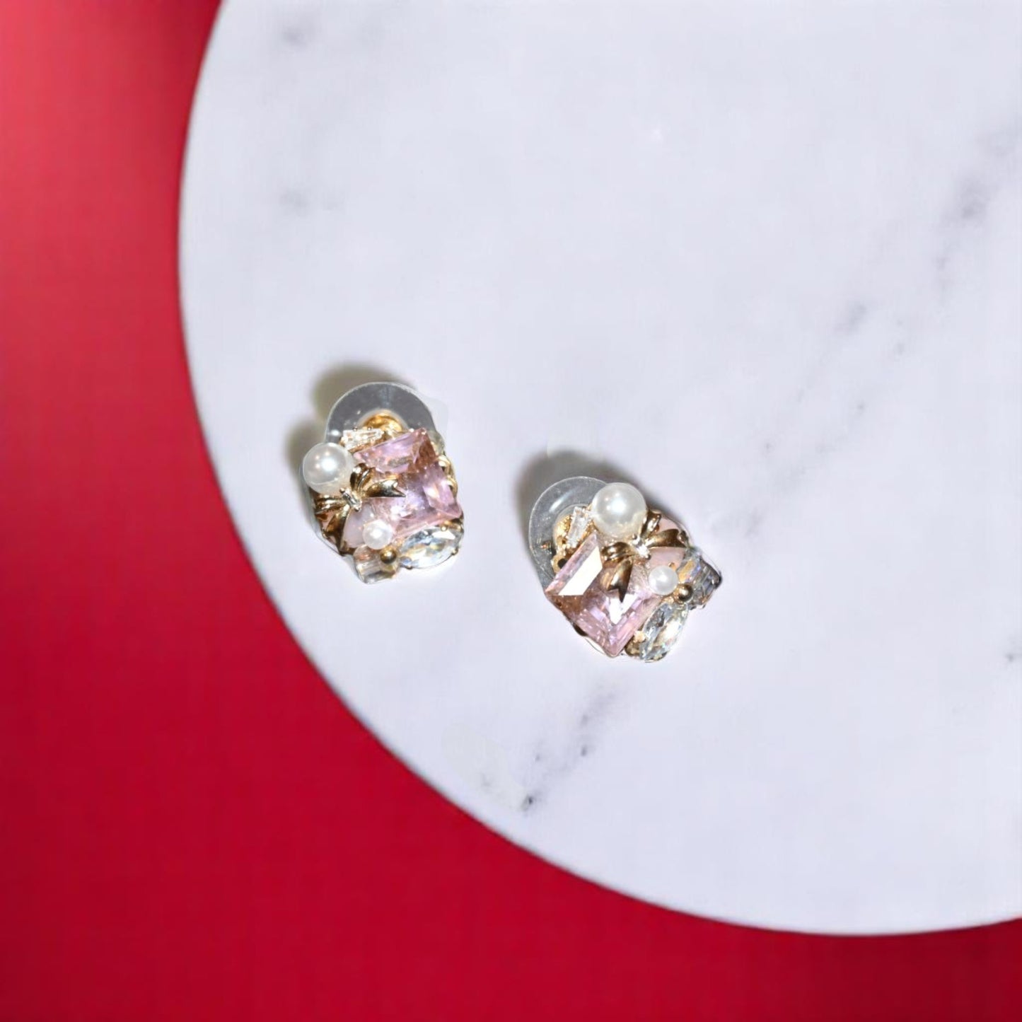 Pink Multi Gemstone Studs