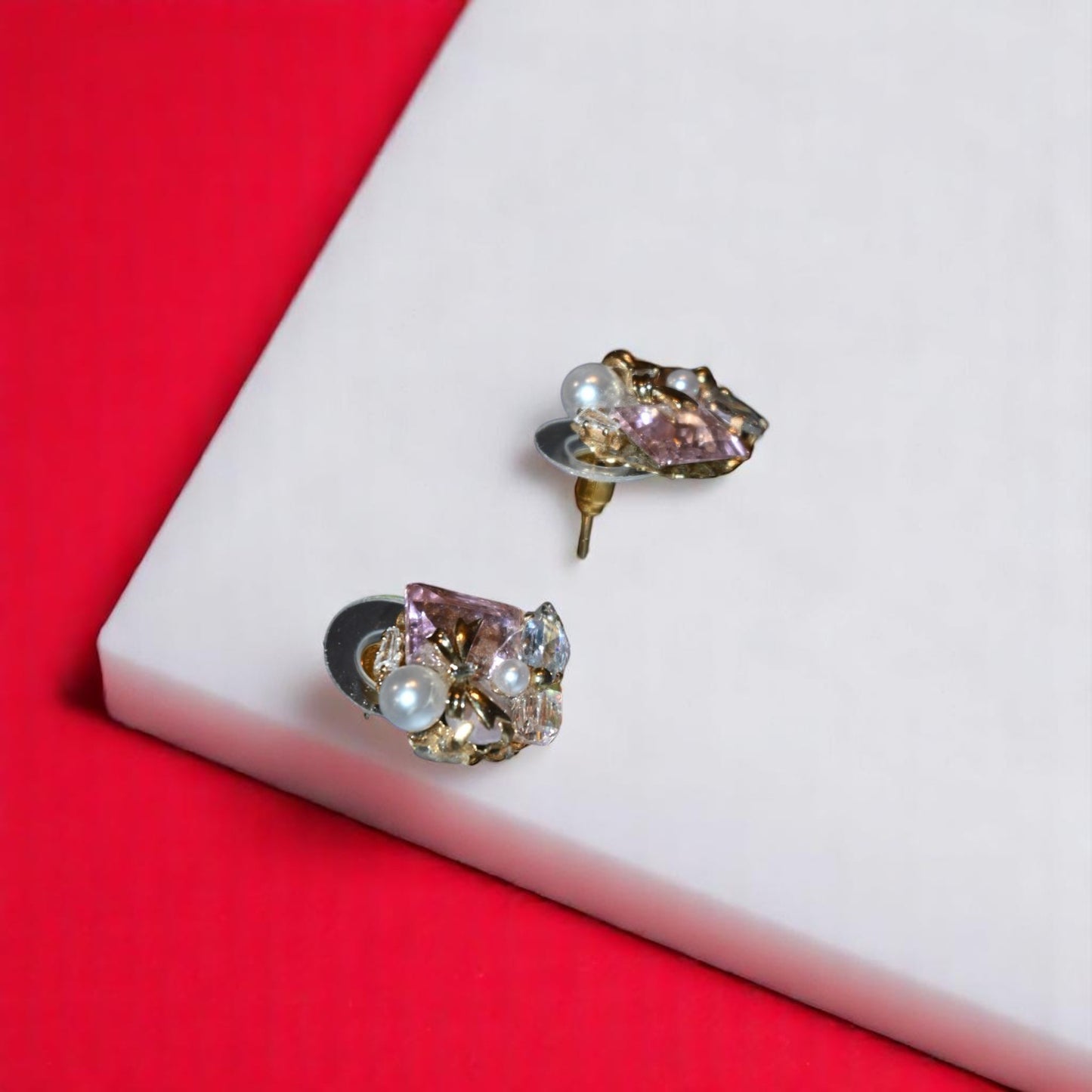 Pink Multi Gemstone Studs