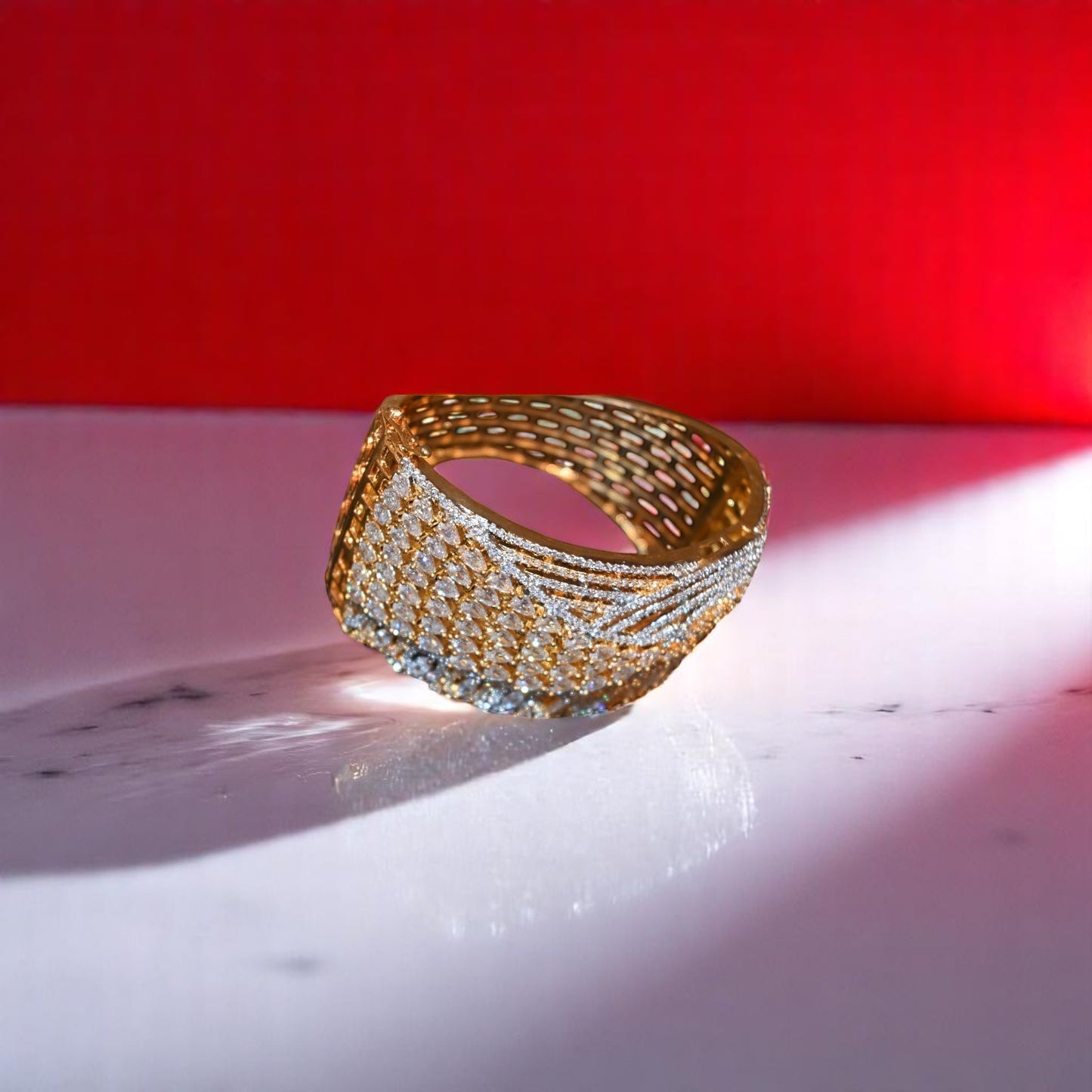 Zirconia Gold Polish Bracelet