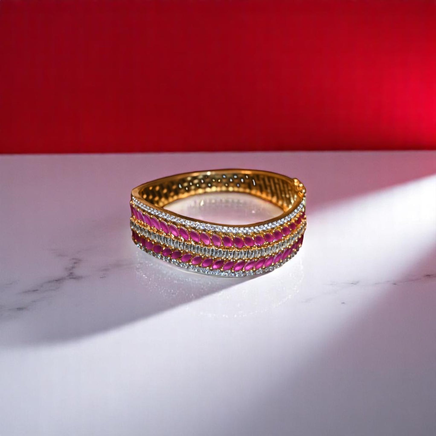 Zirconia Gold Polish Rubia Bracelet