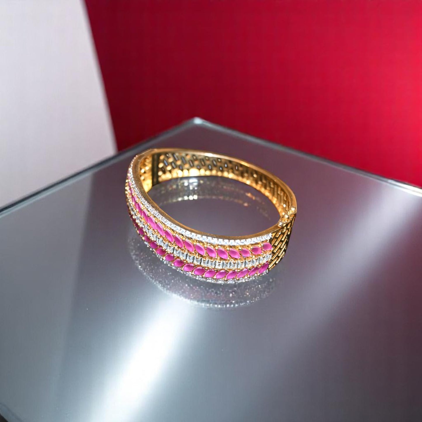 Zirconia Gold Polish Rubia Bracelet