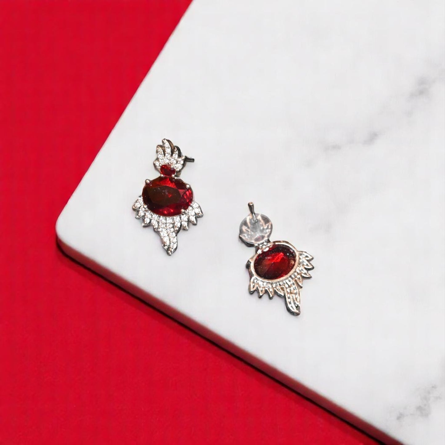 Zircon Ruby Studs