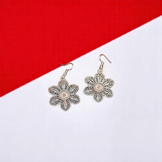 Oxidised Flower Danglers