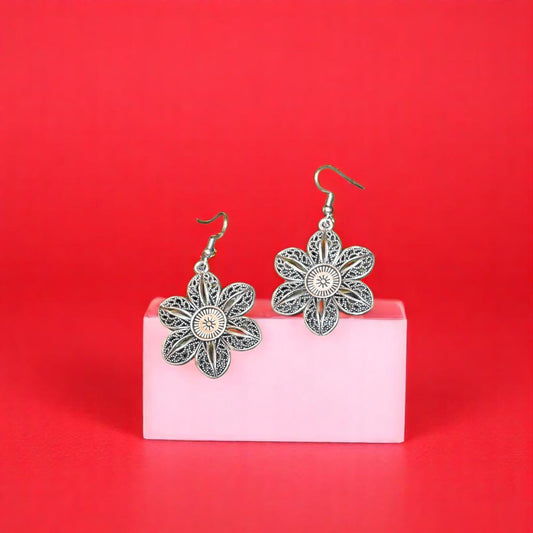 Oxidised Flower Danglers