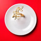 Gold Polish Stem with Leaves Adjustable Ring for Her
