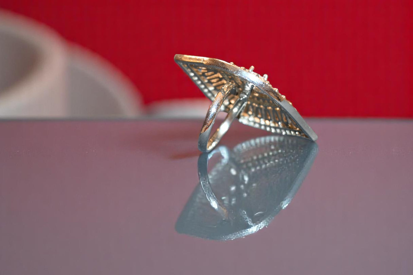 92.5 Silver Swarovski Zircon Ring for Her