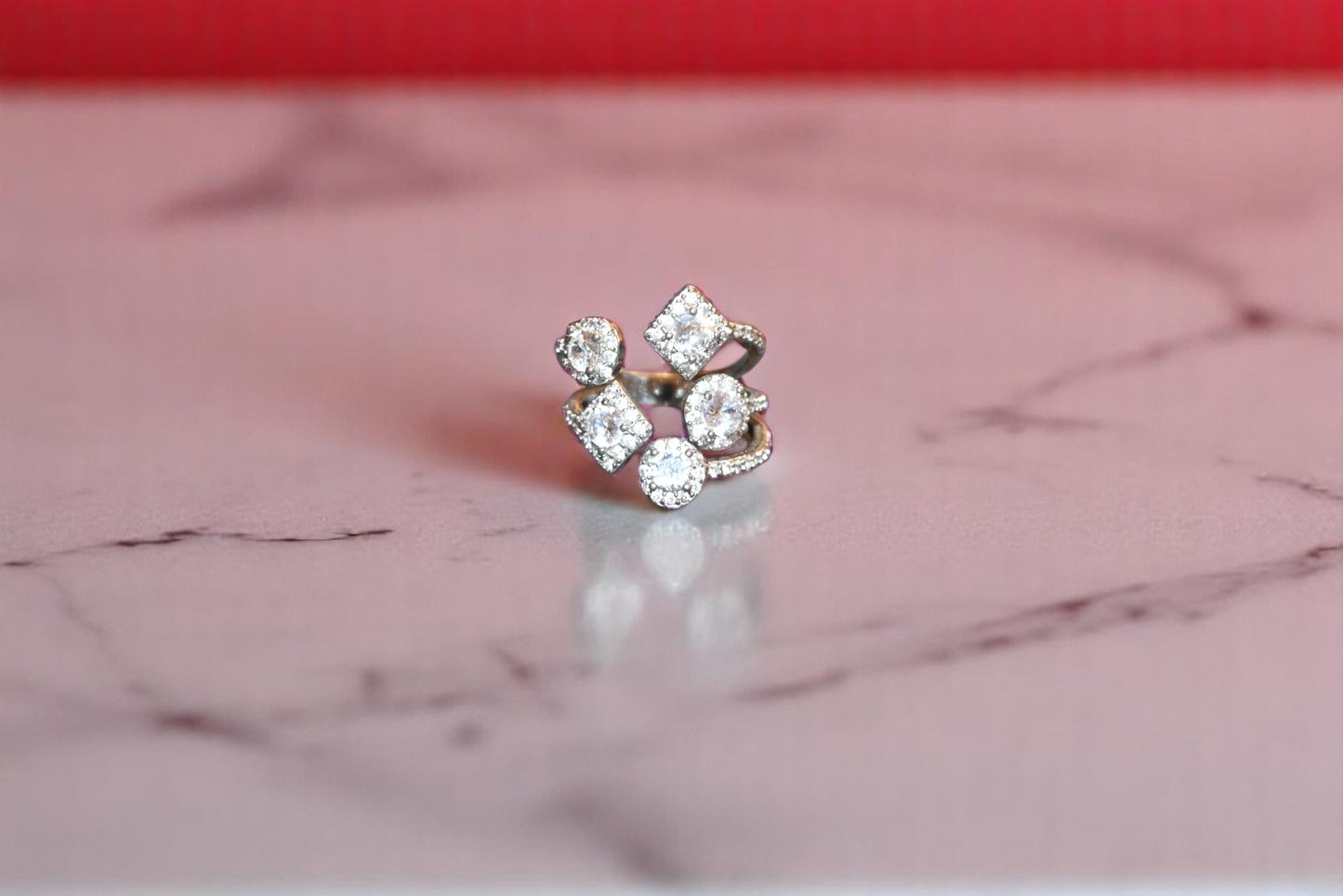 Zirconia White Stone Ring for Him - Her