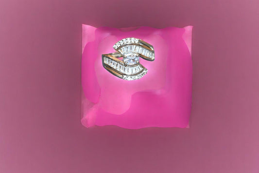 Swarovski Crystal White Adjustable Ring for Him - Her